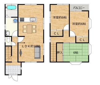 【間取り】 | 大津市滋賀里2丁目　中古戸建