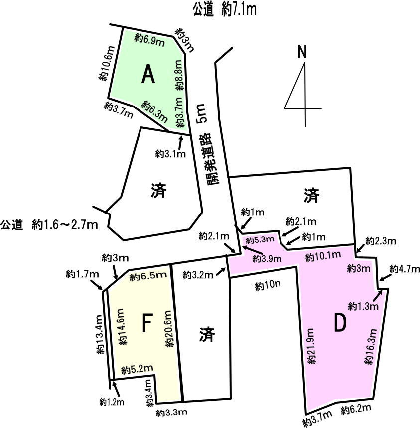 碧南市弥生町3丁目の土地図
