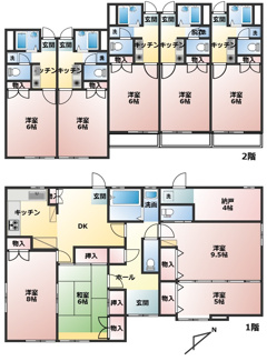 【間取り】 | 岡崎市中町2丁目一棟アパート