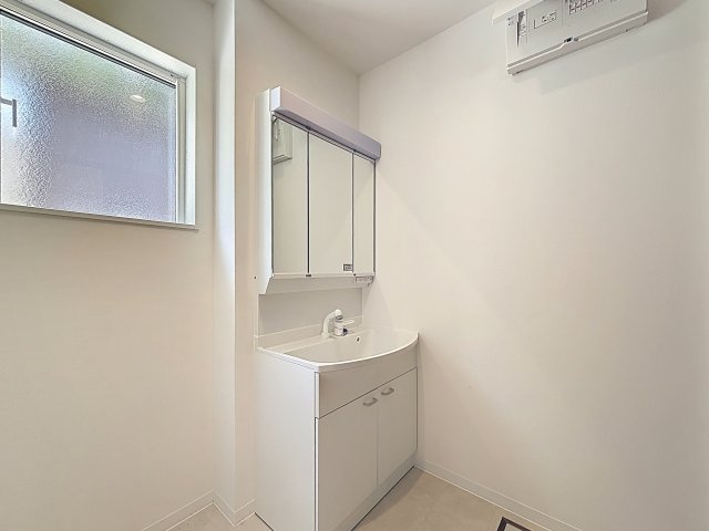 住むだけでヒーリングハウスの洗面所