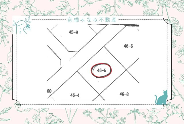 【土地】前橋市広瀬町2丁目　※現況渡しの土地図