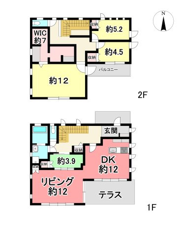 トヨタホーム施工住宅　足利市八椚町の間取り