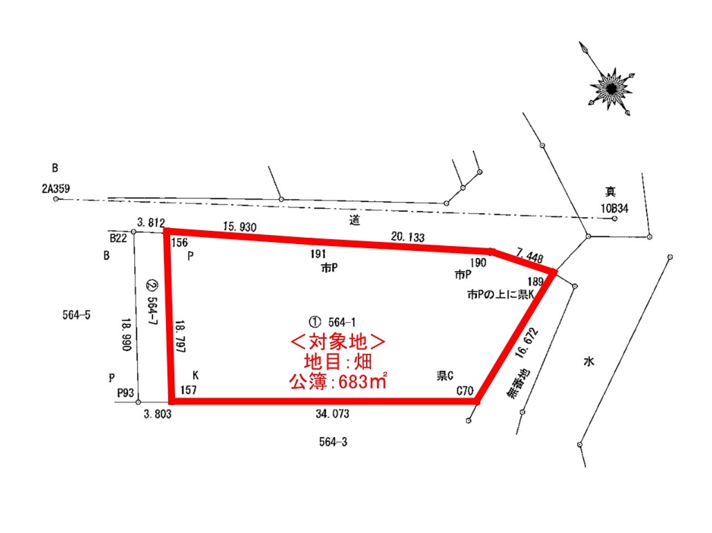 売土地　足利市今福町の土地図
