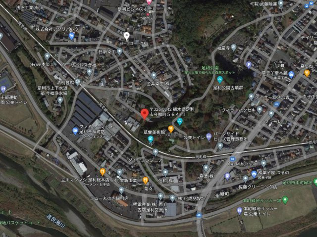 売土地　足利市今福町の地図|周辺地図です