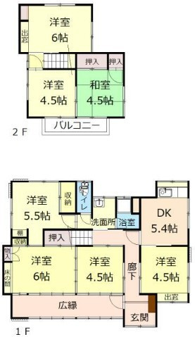 中古戸建　佐野市栃本町の間取り