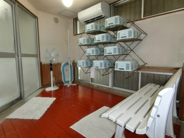 ヴィラ皆生一番館の脱衣所