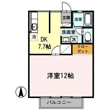 【間取り】 | ハイツポーラリス　B棟