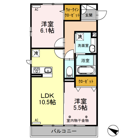 メゾン　アイリスの間取り