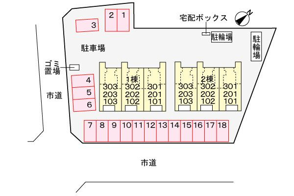 ポプラⅠ　　刈谷市の賃貸ならクラスホーム刈谷店の駐車場