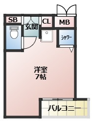 フリーディオ城垣の間取り