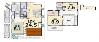 【間取り】 | 神戸市垂水区本多聞7丁目　中古戸建 | ３ＬＤＫ