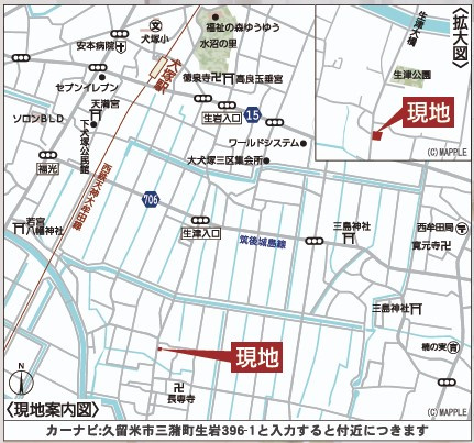 久留米市三潴町生岩第2の地図