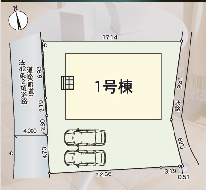 久留米市三潴町生岩第2の区画図