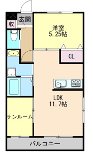 【間取り】 | ピース リベルタ kita sakoA棟
