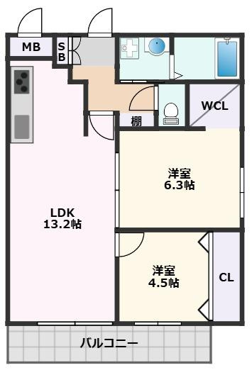 【間取り】 | アヴェニール千里山松が丘