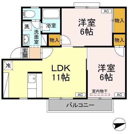 ファミール田宮の間取り