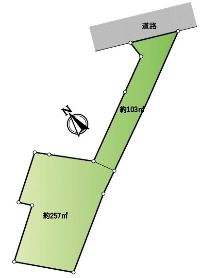 狭山市下奥富　資材置場・駐車場用地　西武新宿線『新狭山駅』徒歩18分の区画図