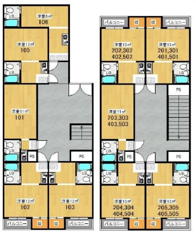 【間取り】 | 東住吉区　駅徒歩5分　鉄骨造の一棟収益物件！