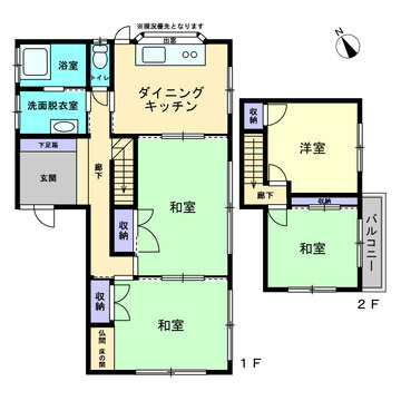 鹿児島市向陽二丁目戸建ての間取り