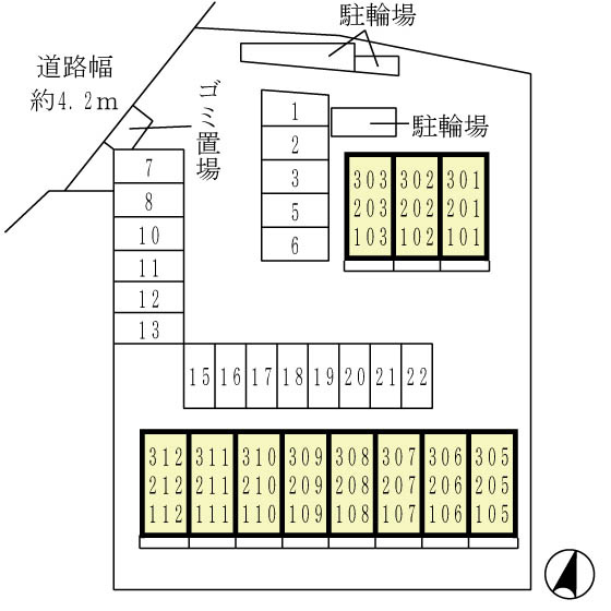 ツインステージ南花屋敷の区画図