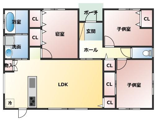 都城市蓑原町の新築一戸建の間取り