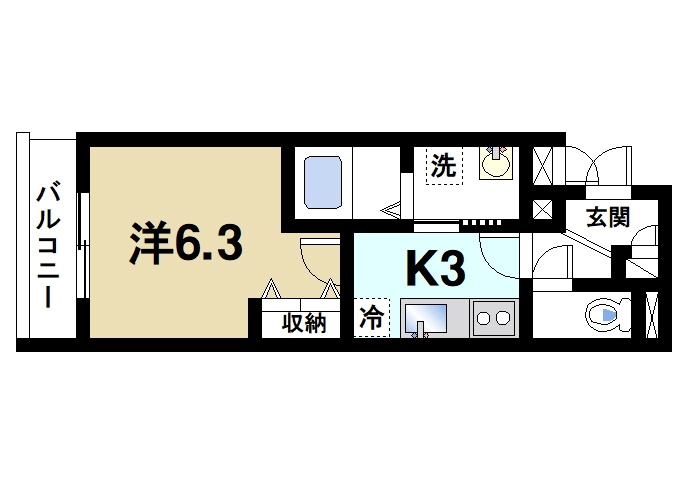 クレアール郡山Ⅰの間取り
