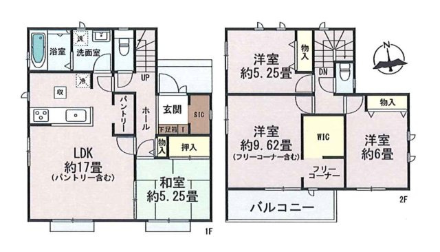 菊池市西寺第1-8棟（F号棟）の間取り|全居室収納付きで便利です。
