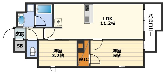 リビオレゾン南森町の間取り