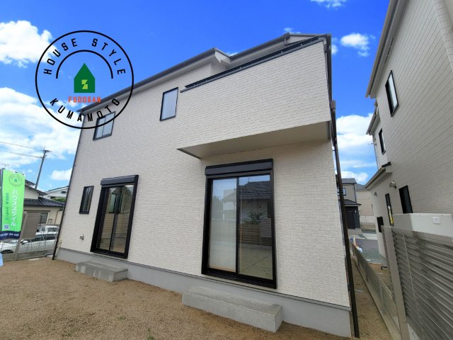 菊池市西寺第1-8棟（G号棟）の外観|デザイン性のある外観です。