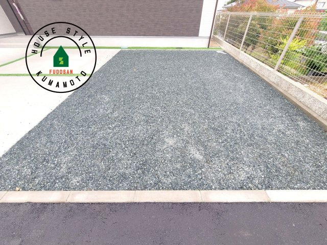 菊池市西寺第1-8棟（G号棟）の庭|お庭で自由な時間を過ごせます。