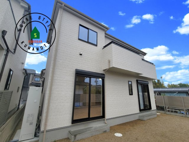 菊池市西寺第1-8棟（H号棟）の外観|デザイン性のある外観です。