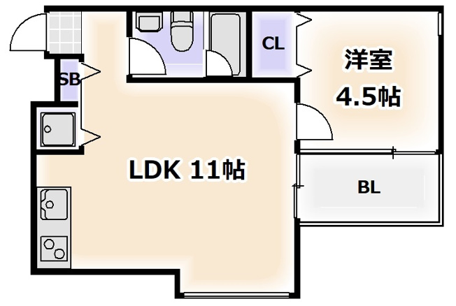 【間取り】 | アーバンフラッツ湊町