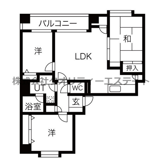 【間取り】 | 第2九条シャトー桂和