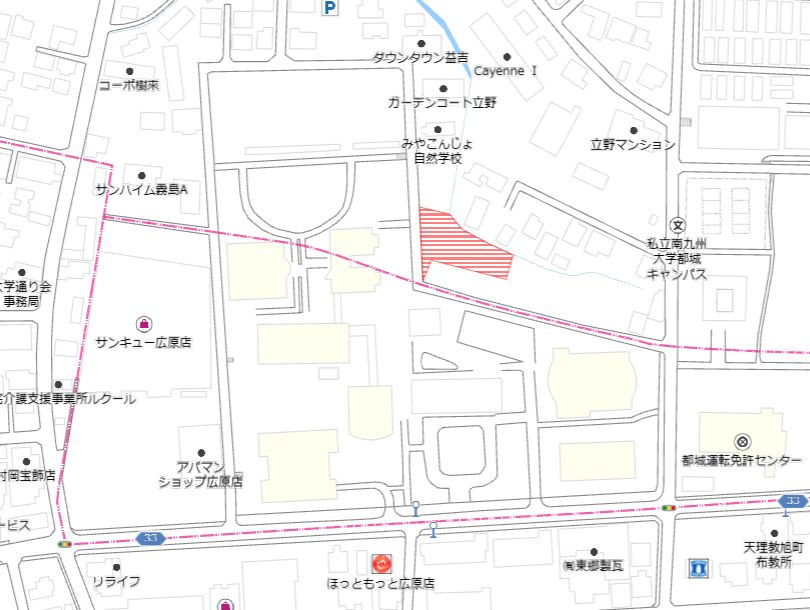 都城市立野町の売地の土地図