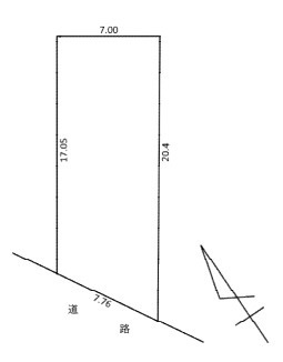 【土地図】 | 高砂市荒井町千鳥2丁目　土地 | 敷地約39.6坪です。