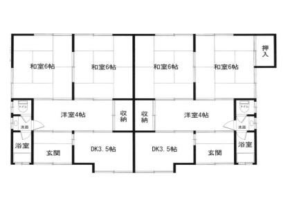 中古テラスハウスの間取り