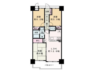サンライズマンション岩出Ⅶの間取り