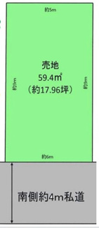 【区画図】 | 川越市今泉　建築条件なし売地　JR川越線『南古谷駅』徒歩20分　【南古谷小学区】