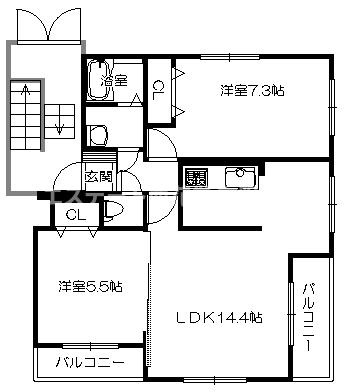 エスポワール松園Ｂの間取り