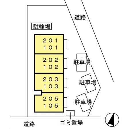 エトワールＡの駐車場|駐車スペースもあります☆