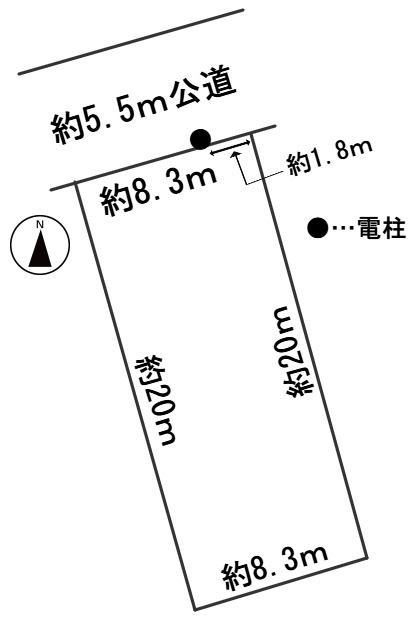 ６４４２２　岐阜市島田東町土地の区画図
