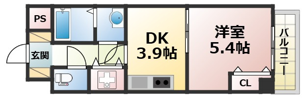 アウラ新深江の間取り