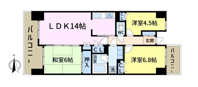 グランパセオ新小岩の間取り