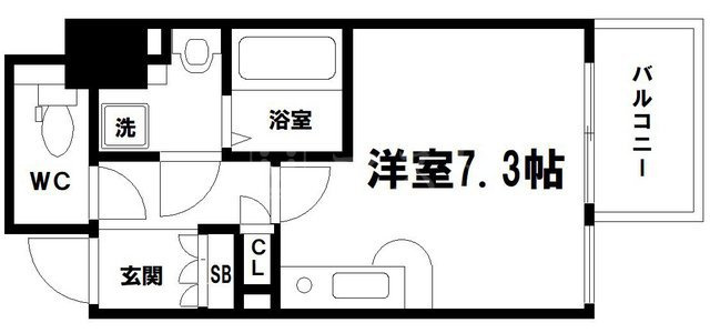 エイペックス松屋町ヴァンデュールの間取り