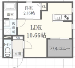 ボヌール英賀保駅前Ⅰの間取り