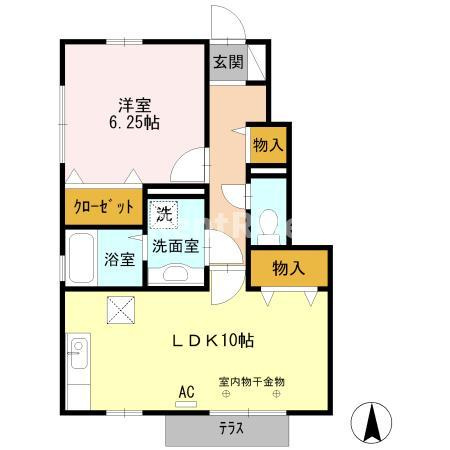 Ｄｅｐａｔｕｒｅ(ﾃﾞﾊﾟﾁｭｰﾙ) Ａの間取り