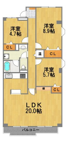 【間取り】 | 西武拝島ハイツ1号棟