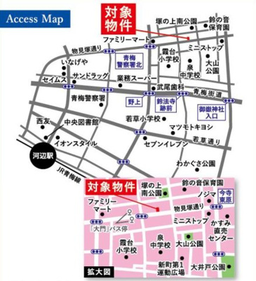 【地図】 | 青梅市大門3丁目　売地