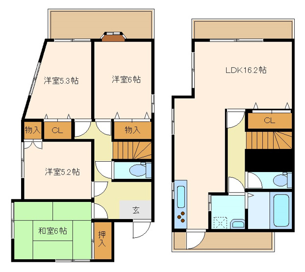 【間取り】 | 馬堀3丁目戸建 | 間取り