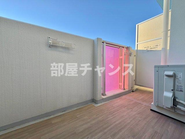 ジュール亀島のバルコニー